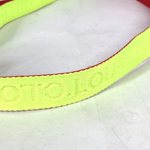 Christian Louboutin logo Buckle Accessories belt Canvas yellow Unused - Picture 7 of 11